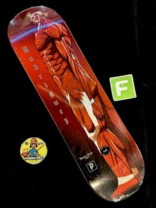 RARE Attack On Titan Paul Rodriguez Primitive Skateboard Deck 8.25 Colossal Prod - Bild 1 von 6
