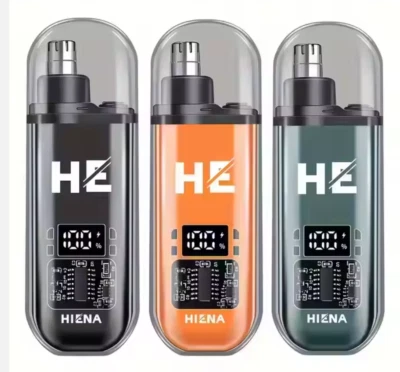 SWORDFISH™ Men Women Portable LCD Electric Nose Ear Hair Trimmers Remover USB Rechargeable