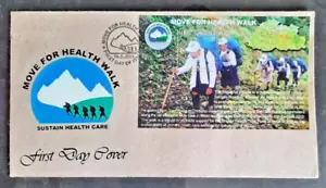 158. BHUTAN 2003 STAMP M/S SUSTAIN HEALTH CARE, MOVE FOR HEALTH WALK FDC - Picture 1 of 1