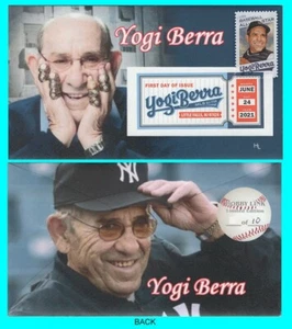Yogi Berra First Day Cover with Color cancel Type 2 - Foto 1 di 1