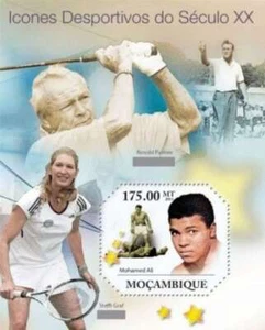 Mozambique - Leyendas del deporte, Ali, Graf, Palmer - Sello S/S 13A-626 - Imagen 1 de 1