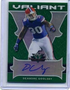 2018 Leaf Valiant Football Deandre Goolsby Autograph Green Parallel 49/60 - Bild 1 von 1