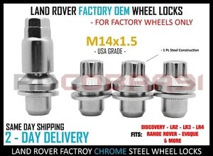 1996-2020 Land Rover Range Rover Discovery LR2- LR 3 Evoque Chrome Wheel Locks - Picture 1 of 11