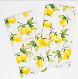 New! Set of Two Lemon Kitchen Towel Set - Picture 1 of 1