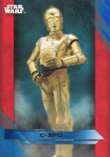 Star Wars Last Jedi Blue Parallel Base Card #15 C-3PO