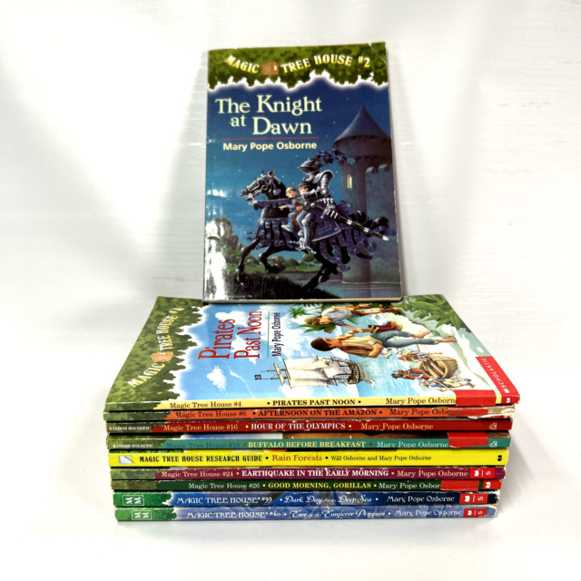 Magic Tree House Lot of 10 Children's Books #2,4,6,16,18,24,26,39,40 +  Guide