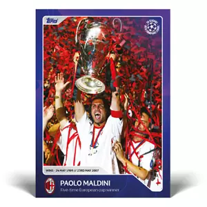 Topps Celebrates 30 Years UCL - Card 011 - Paolo Maldini - AC Mailand - Bild 1 von 2