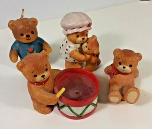 Lot Of 4 Enesco Bears 1982-1990 Lucy And Me (3 Ceramic 1 Wax) - Picture 1 of 9