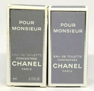Vintage set POUR MONSIEUR CONCENTREE by Chanel 4 & 4 ml edt * different BOX *