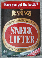 Jennings Brewery Cockermouth Sneck Lifter 5.1% Beer Advertising Poster 30x42cm