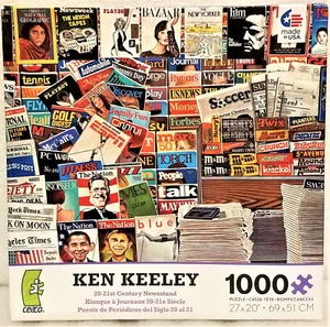 Ken Keeley 20-21st Century Newsstand 1000pc Jigsaw Puzzle by Ceaco NEW! - Picture 1 of 2
