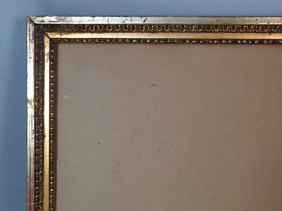 Cadre ancien +verre 49,2x39,2 feuillure 46x31 cm bois stuc doré d'origine B690 - Photo 1/4