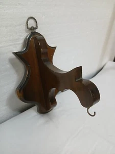 Retro Vintage Halterung Hänger Regal Haken Kabine Deko braun selten - Bild 1 von 12