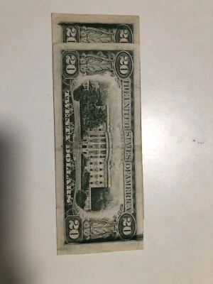 PAIR OF 1981 $20 INK SMEAR ERRORS, ONE RIGHTSIDE REVERSE ONE LEFTSIDE REVERSE - Image 1 of 3