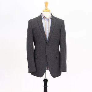 Mark & Spencer 40L Gray Sport Coat Blazer Jacket HB 2B Wool - Picture 1 of 11