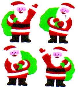 SANTA CLAUS con SAC **RARO** Pegatinas Prismáticas Sandylion - 1 cuadrado ~DE COLECCIÓN~ - Imagen 1 de 1