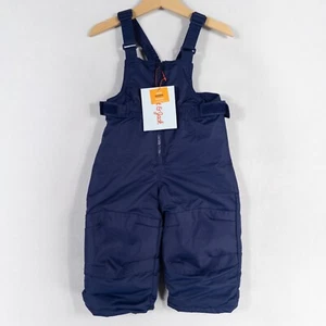 Cat & Jack Bib Snow Pants Baby 12M Navy Blue Reinforced Knees & Rear Winter New - Picture 1 of 6