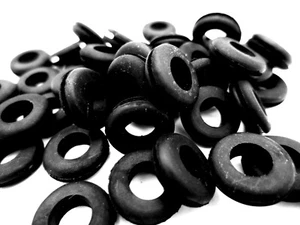 Ojal de goma - Se adapta a orificio redondo de 5/16", material de panel de 1/32" de espesor, tiene identificación de 1/4" - Imagen 1 de 12
