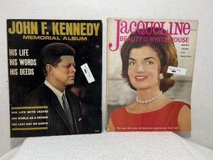 2 JFK Bk LOT Jacqueline Beauty In The White House Carr & John F Kennedy Memorial - Picture 1 of 7