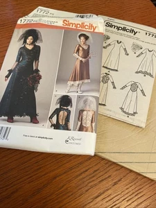 Simplicity Pattern 1772 Sz 12-20 Steampunk Wedding Dress Vail Costume Cosplay - Picture 1 of 6