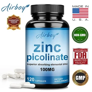 Zinco Picolinato 100mg - Aumenta il Supporto Immunitario, Salute della Pelle, Antiossidante NUOVO - Foto 1 di 13