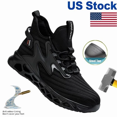 Soft Steel Toe Boots for Men Outdoor Safety Shoes Industrial Shoes Hiking Boots - Image 1 of 4