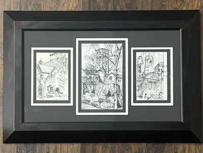 MCM Esbozado ARTE Geométrico Abstracto Arquitectura Dibujos Firmados G. A. Diadone Foto 1 de 4