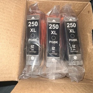 Lotto 3 cartucce inchiostro EZink per Canon PGI-250XL PGBK nero - Foto 1 di 7