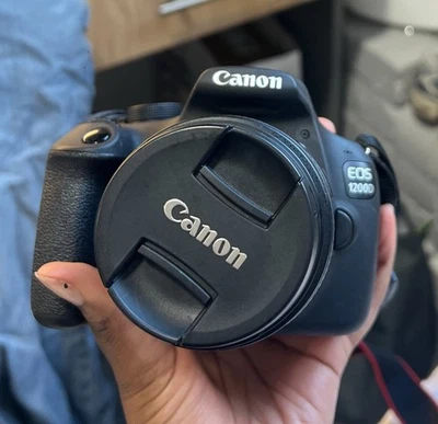 Canon EOS 1200D 18.0MP Digital SLR Camera - Black (Kit w/ EF-S 18-55mm Lens) - Image 1 of 3