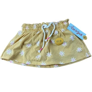 Cat & Jack Girl's Yellow and White Daisy Drawstring Skort - Size 3T - NWT - Picture 1 of 6