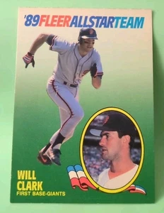 1989 Fleer - All Star Team Will Clark #3 - San Francisco Giants  - Picture 1 of 2