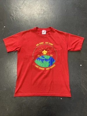 Camiseta De Colección 1989 Cub Scout Day Camp M Lake Huron Jerzees EE. UU. Puntada Única Foto 1 de 4