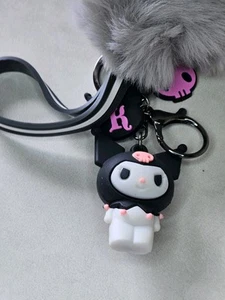 Portachiavi Kuromi con ciondoli e puff - Foto 1 di 4