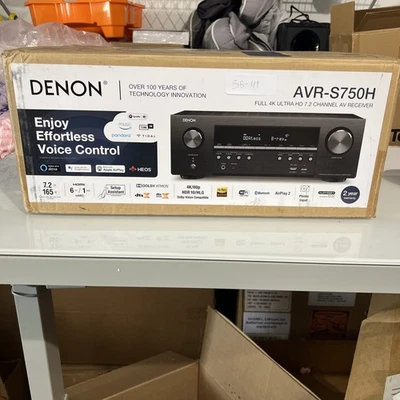 Denon AVR-S750H 7.2 Ch. 75W 4K AV Receiver with HEOS® Built-in - Black FOR PARTS - Image 1 of 4