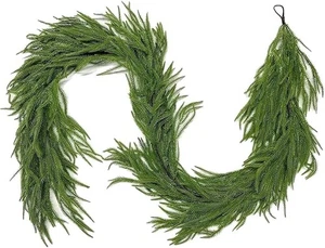 15ft Spring Real Touch Norfolk Pine Garland Table Garland, Artificial Faux Gr... - Picture 1 of 7