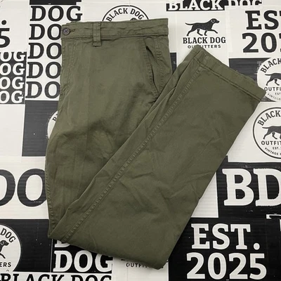 Тонкие прямые мужские армейские зеленые длинные брюки хаки George 36/32 - Изображение 1 из 4