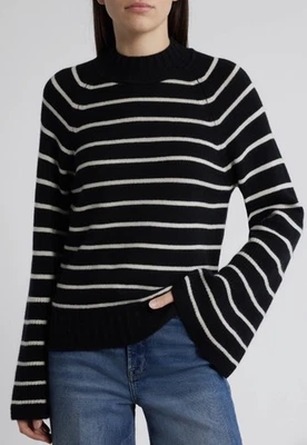 Suéter PAIGE Laurel Rayas Manga Acanalada Cachemira Nuevo con Etiquetas Foto 1 de 4