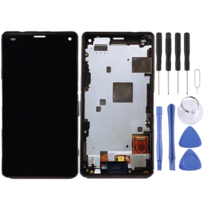 For Sony Xperia Z3 Compact Mini LCD Display Touch Screen Digitizer Frame (Black) - Image 1 of 3