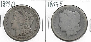 Lot of 2 Morgan Dollar : 1899-O  1899-S - Picture 1 of 2
