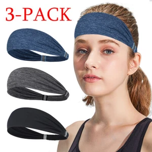 Diadema elástica absorbente de humedad para mujeres 3 piezas deporte yoga ejercicio banda para sudar - Imagen 1 de 7