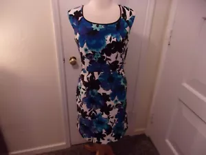 STUDIO 1 DRESS-SIZE 10P-BLUE-SLEEVELESS - Picture 1 of 6