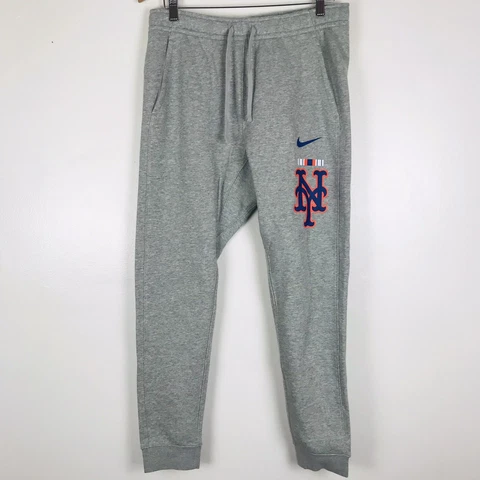 Nike Baseball New York Mets Jogger Sweatpants Grey Men's Size Medium N804-06G Cover