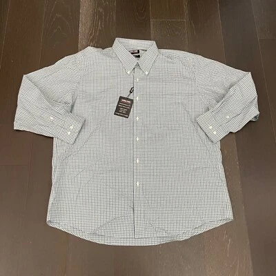 Kirkland Signature Shirt Mens XL Green Blue Long Sleeve Non-Iron Casual Dad - Image 1 of 4