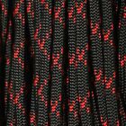 550 Paracord Black with Imperial Red X 100 FT USA MADE & SELLER