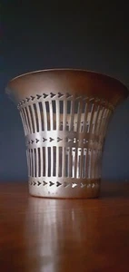 Corbeille XIXÈME Métal Argenté Poinçons A&JZ Arthur et John Zimmerman - Imagen 1 de 8