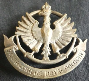 Insigne béret 5e Cuirassiers Royal Pologne – Drago Paris – REF 5882 - Picture 1 of 2