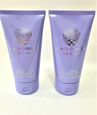 Lote de 2 ~ Novo ~ Gel de Banho e Duche Vince Camuto Femme ~ Lavagem Corporal ~ 5 fl. oz. - Imagem 1 de 4