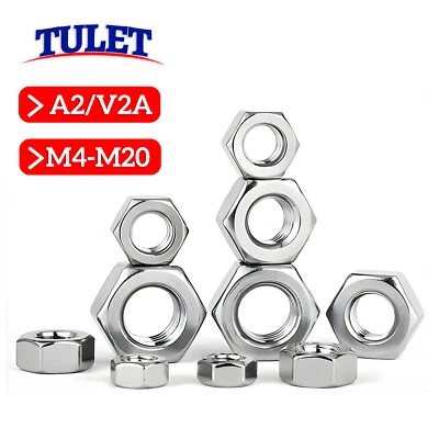 Sechskantmutter Linksgewinde Edelstahl V2A DIN 934 Links Muttern von M4 bis M20 - Bild 1 von 4