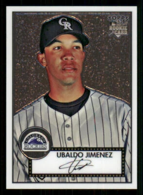 2007 Topps '52 Chrome #57 Ubaldo Jimenez /1952 - Image 1 of 2