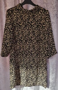 Dorothy Perkins Leopard Print Dress Size Uk 10 - Picture 1 of 6